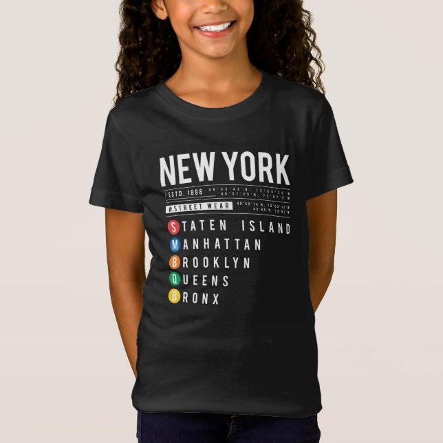 New York 5 Boroughs T Shirt (Framsida)