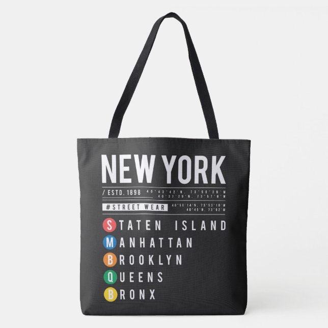 New York 5 Boroughs Tygkasse (Framsida)