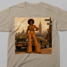 New York 70s Retro Svart Kvinna NYC T-Shirt