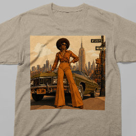 New York 70s Retro Svart Kvinna NYC T-Shirt