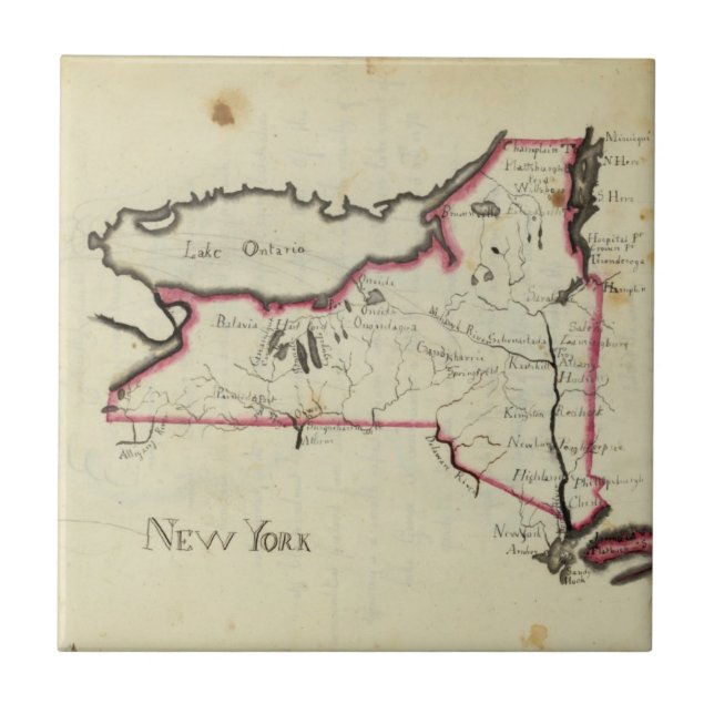 New York 8 Kakelplatta (Framsidan)