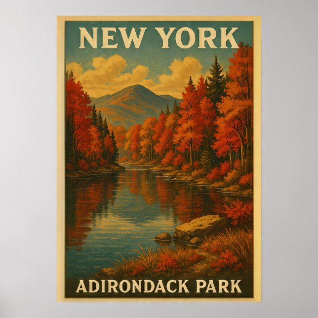 New York Adirondack Park V01 Poster (Framsidan)