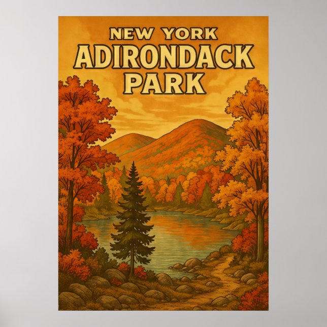 New York Adirondack Park V02 Poster (Framsidan)