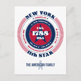 New York, Albany, NY, Patriotic, Monogram Vykort