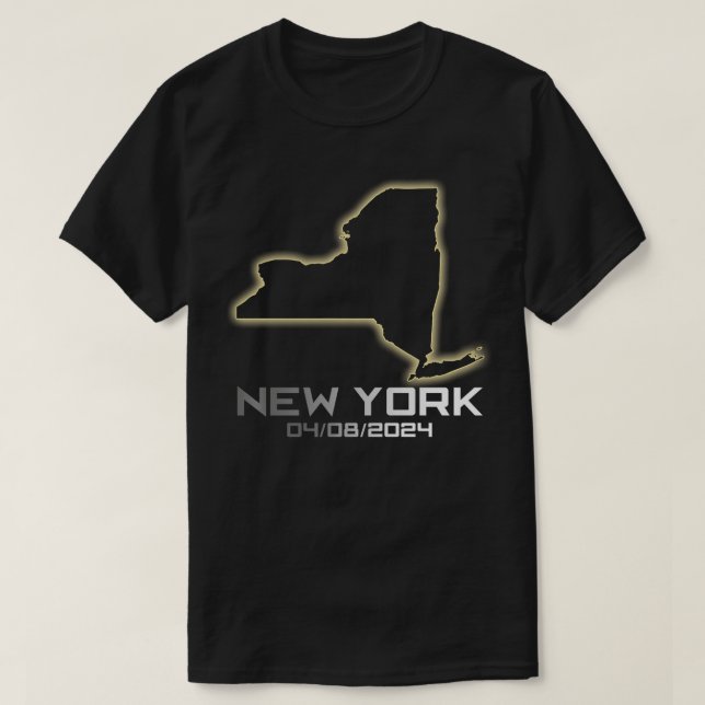 New York America Astronomy Otal Solar Eclipse 2024 T Shirt (Design framsida)