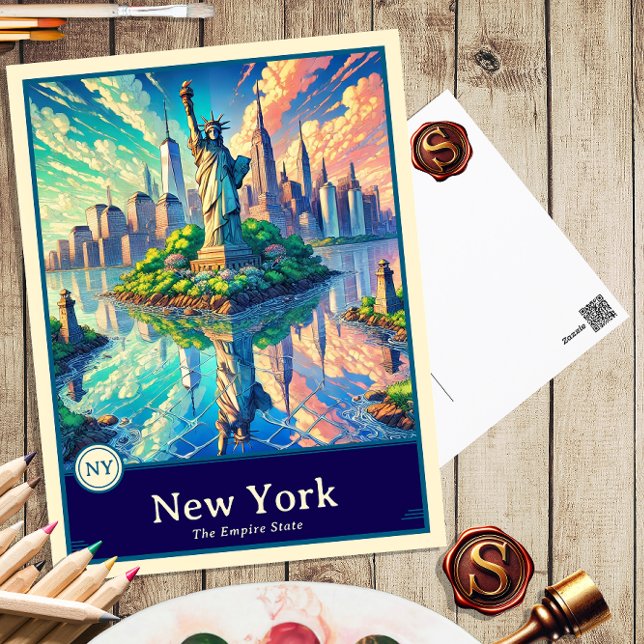 New York | Anime Stil Cel Shaded-vykort Vykort (Skapare uppladdad)