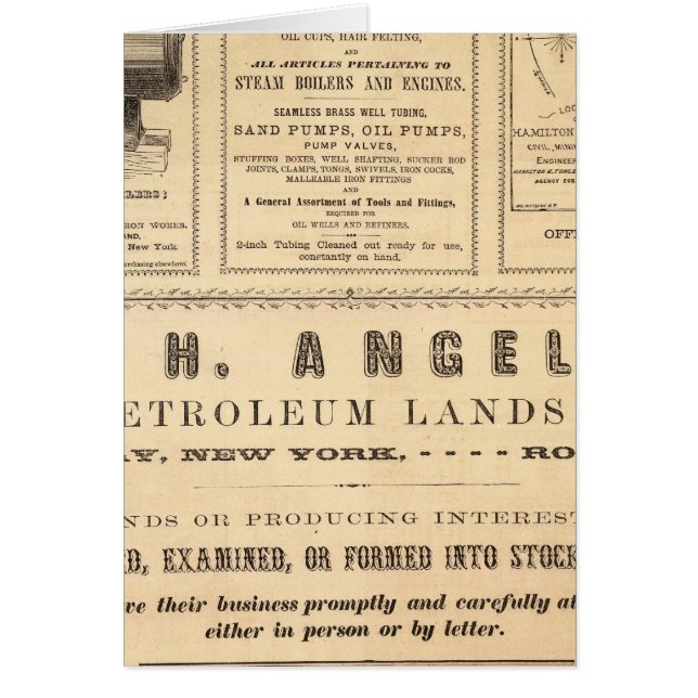 New York-annonser Hälsningskort (Framsidan)