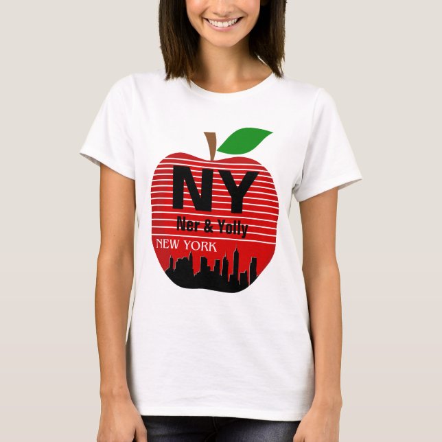 New York Anpassade Namn Den Stora Äpplen T Shirt (Framsida)