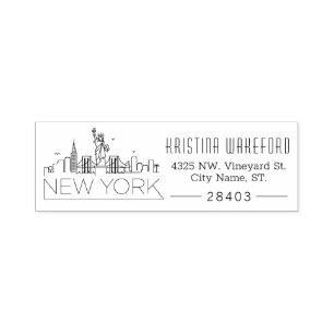 New York Anpassningsbar Adress självtryckande Fr Självfärgande Stämpel