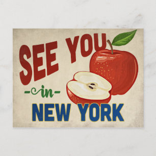 New York Apple - Vintage resor Vykort