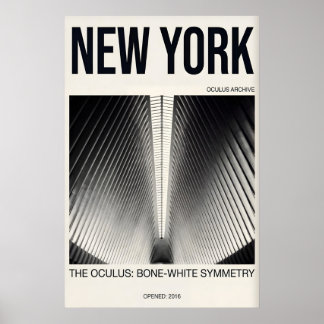 New York Arkitektur Tryck Minimalistisk Symmetri i