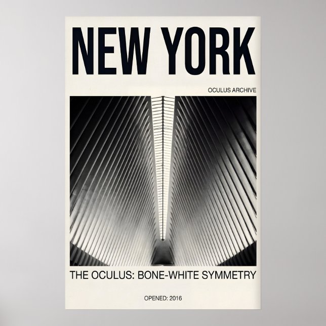 New York Arkitektur Tryck Minimalistisk Symmetri i (Framsidan)
