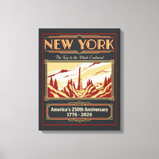 New York Art Deco Amerika 250-årsjubileum Canvastryck