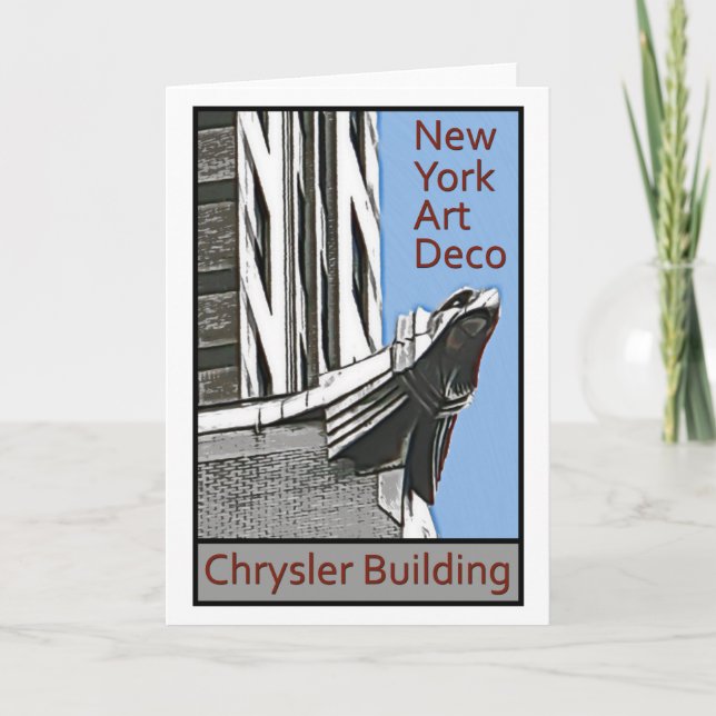 New York art déco - Chrysler byggnadörn Kort (Framsida)