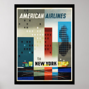 New York Art Deco Vintage Affisch
