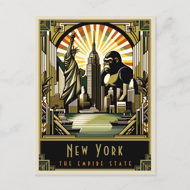 New York | Art Deco Vykort (Framsida)