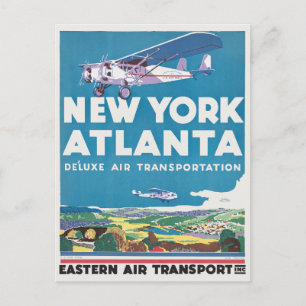New York Atlanta USA Vintage affisch 1931 Vykort