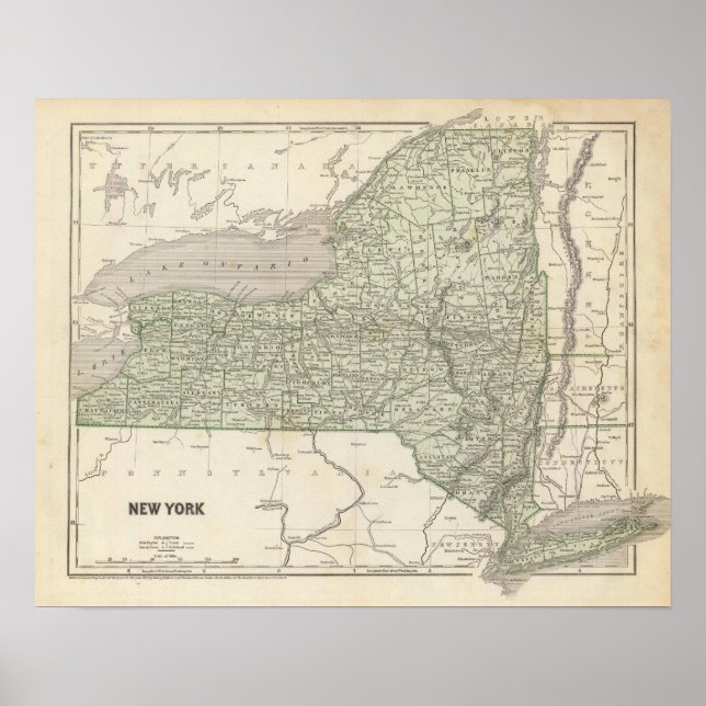 New York Atlas Karta Poster (Framsidan)