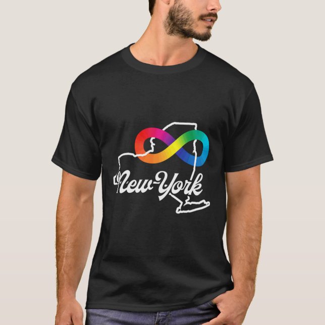 New York Autism Acceptance T Shirt (Framsida)