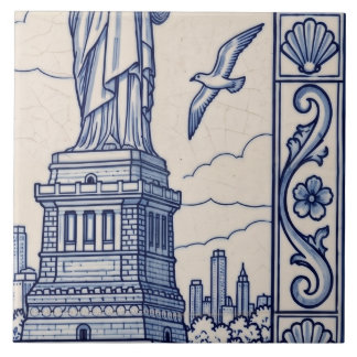New York Azulejo Mural Kakel 4 av 6 Mitten Höger