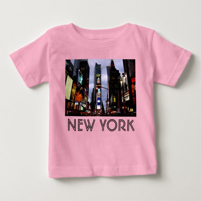 New York Baby Creeper Organic New York Souvenir Tröja (Framsida)