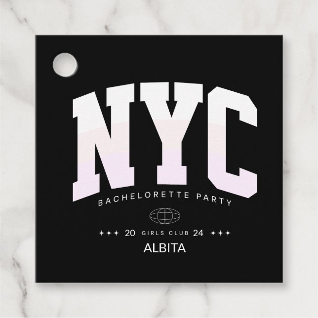 New York bachelorette Gåvor Etiketter (Framsida)