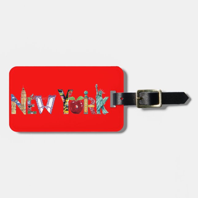 New York bagagemärkre Bagagebricka (Horisontell Framsida)