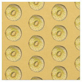 New York Bagel Sesame Seed Bagels Foodie Fabric Tyg