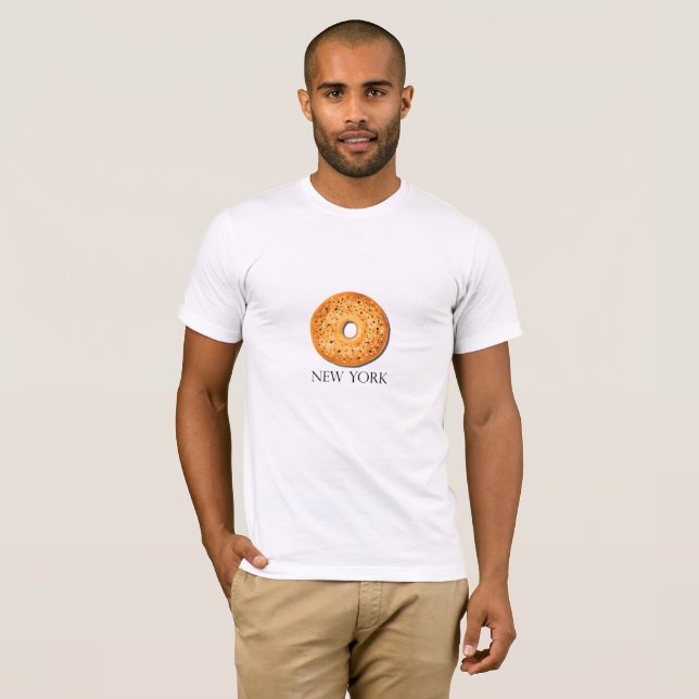 New York bagel Tee Shirt (Hel framsida)