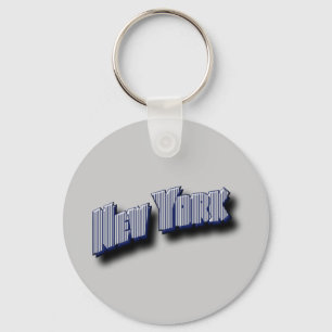 New York banertext Nyckelring
