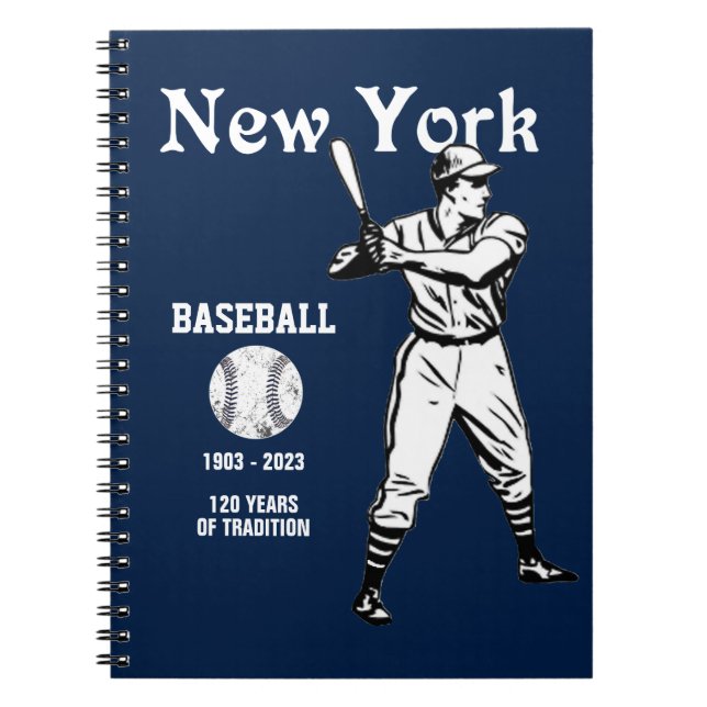 New York Baseball - 2023 Retro Anteckningsbok (Framsidan)