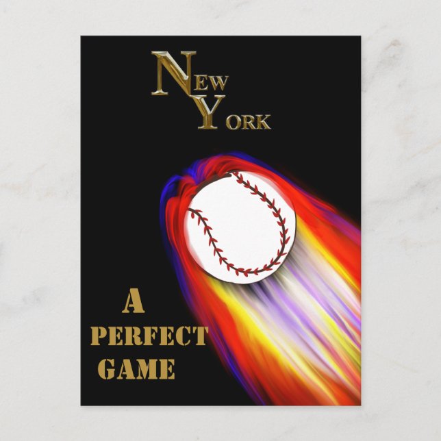 NEW YORK BASEBALL HELG VYKORT (Framsida)