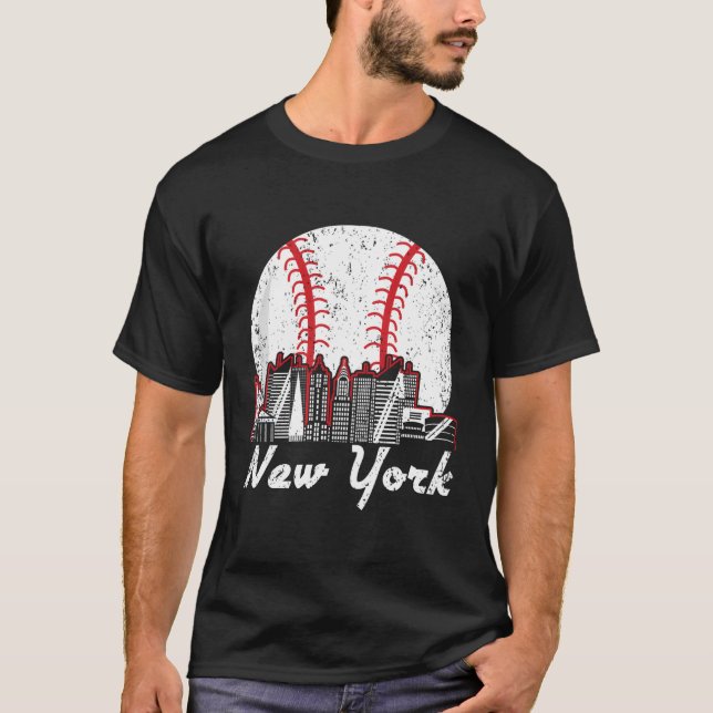 New York Baseball Ny T Shirt (Framsida)