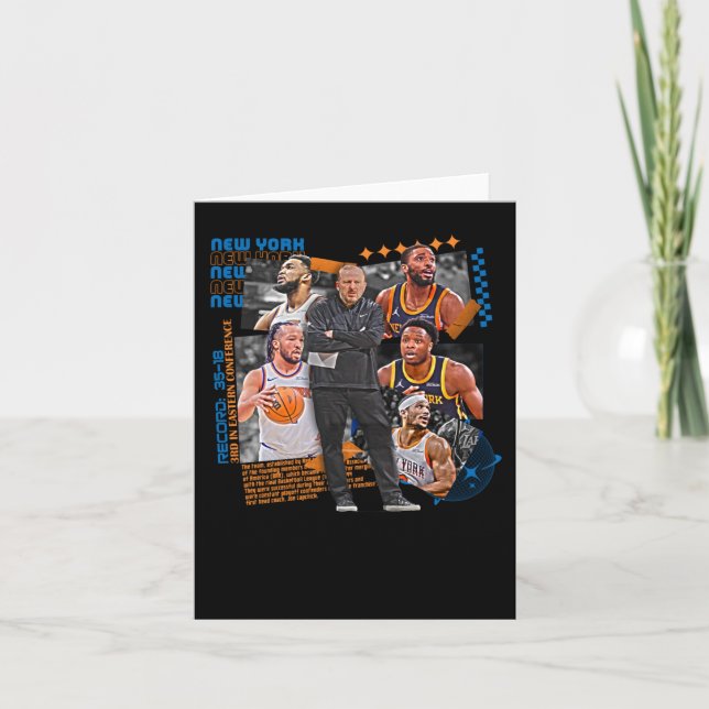 New York Basketball Team Square Design Kort (Framsida)