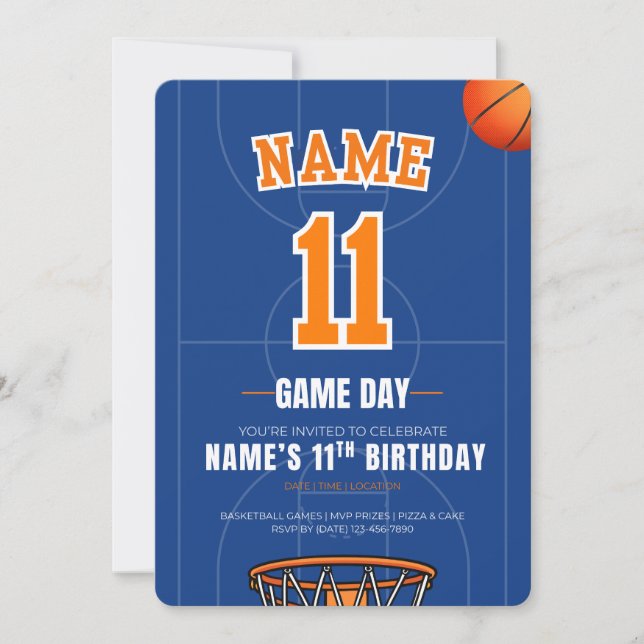New York Basketfödelsedagsfest Inbjudan | Eller (Framsida)