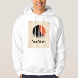 New York Begränsad Edition - 1960-talets Stil-graf Hoodie