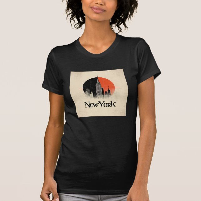 New York Begränsad Edition - 1960-talets Stil-graf T Shirt (Framsida)