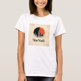 New York Begränsad Edition - 1960-talets Stil-graf T Shirt