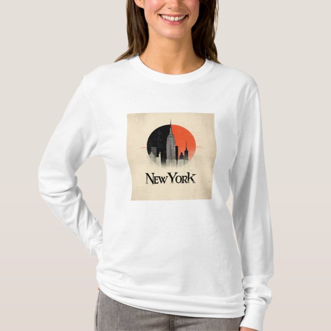 New York Begränsad Edition - 1960-talets Stil-graf T Shirt (Framsida)