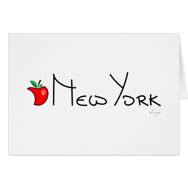 New York Big Apple Hälsningskort (Framsidan Horizontal)