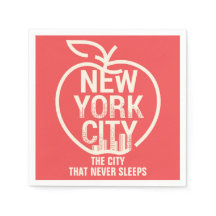 New York Big Apple Modern Red