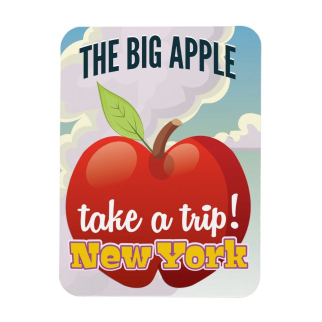 New York Big Apple reseskylt Magnet (Vertikal)