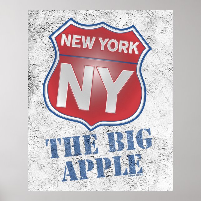 New York, Big Apple Shield Poster (Framsidan)