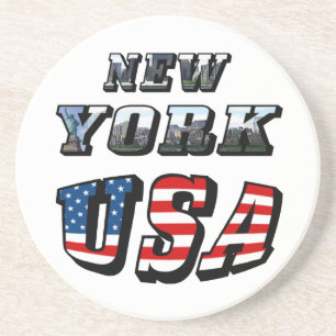 New York Bild och USA Text Underlägg