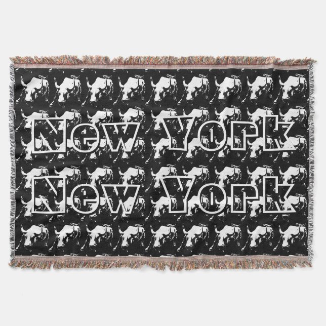 New York Blanket NYC Bull Statue Souvenir Blanket Mysfilt (Framsidan)