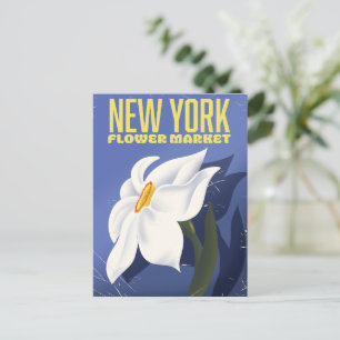 new york blommarknad helg vykort