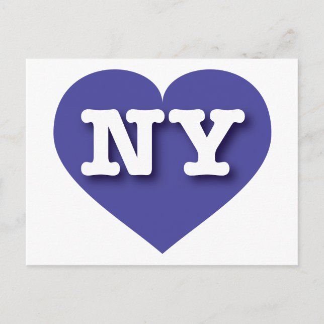New York Blue Heart - I kärlek NY Vykort (Framsida)