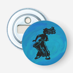 New York Boogie Nights Drum Blue Flasköppnare