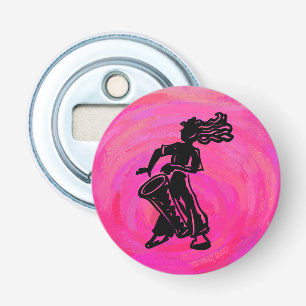 New York Boogie Nights Drum Shock rosa Flasköppnare