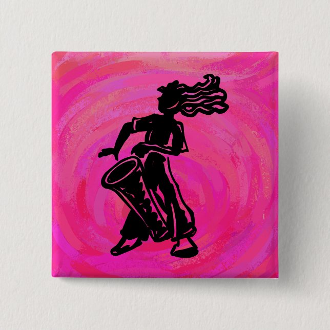New York Boogie Nights Drum Shock rosa Knapp (Framsida)